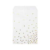 Paper Bags White with Gold Dots 127x203 mm 