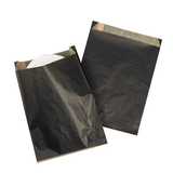 Fettabweisende Papierbeutel Schwarz 17,1x2,7x22,9cm - 100 Stück