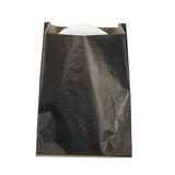 Fettabweisende Papierbeutel Schwarz 17,1x2,7x22,9cm - 100 Stück