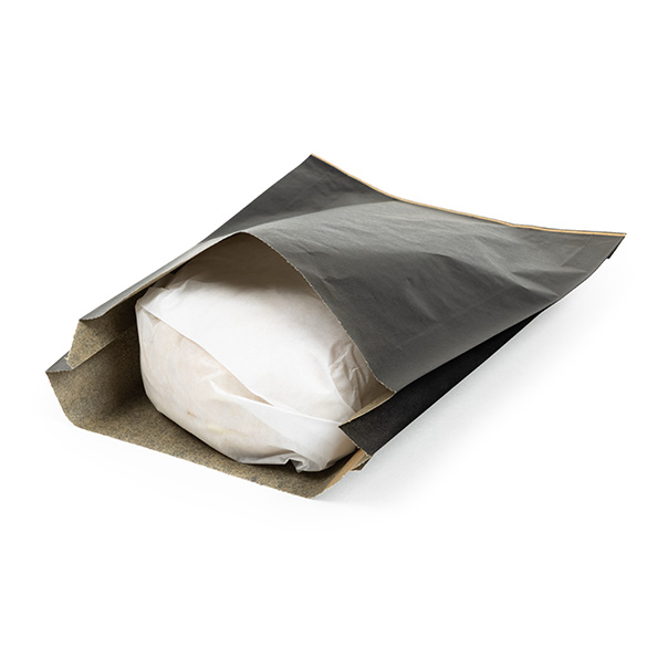 Fettabweisende Papierbeutel Schwarz 17,1x2,7x22,9cm - 100 Stück