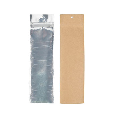 Grip Seal Bags Transparent/Kraft 64x229 mm 