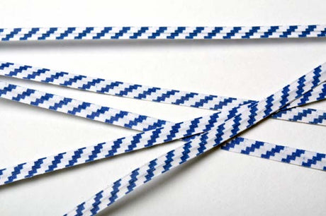 Tin Ties 10.2x0.4cm Paper White/Blue striped (1.000 pieces) [TT4WBS]