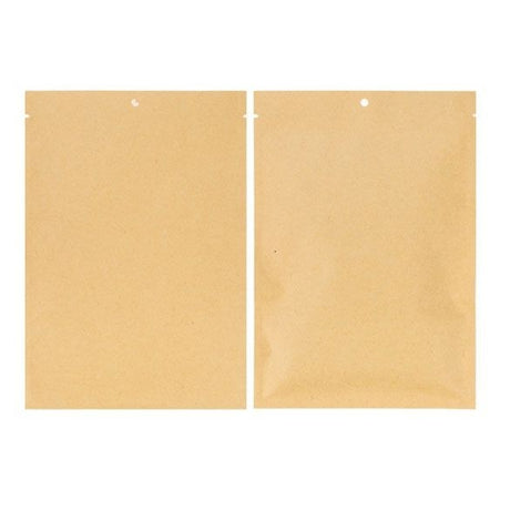 Flat kraft Paper Bags with plastic inside 137x185mm 