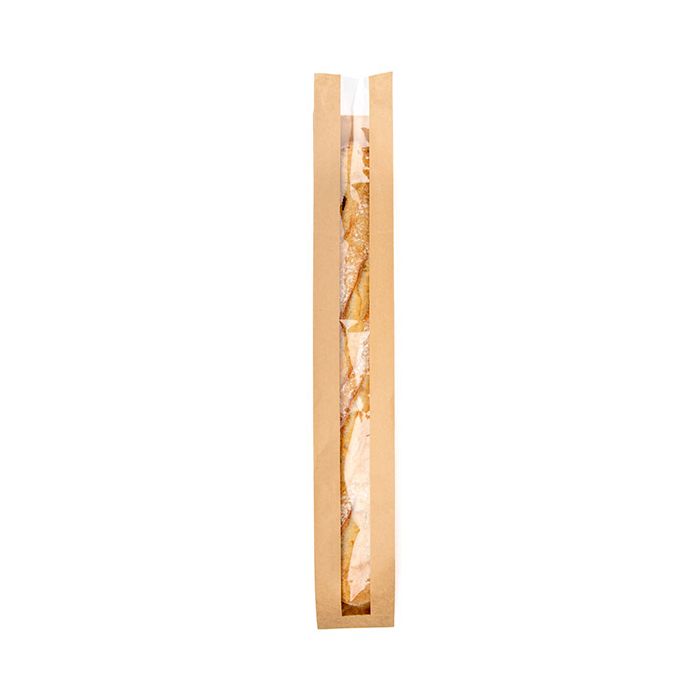 Klappenbeutel Kraftpapier 89x64x635 mm mit Seitenfalte - 100 Stk