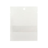Klappenbeutel Kraftpapier Weiß Umweltfreundlich 76x102 mm Verschließbar mit Fenster - 100 Stk