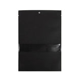 Klappenbeutel Kraftpapier Schwarz Umweltfreundlich 152x229 mm Verschließbar mit Fenster- 100 Stk