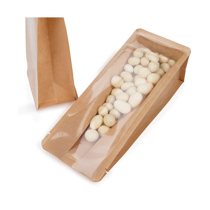 Blockbodenbeutel Kraftpapier 89x70x229mm - 100 Stk