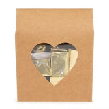 Kraft Gift Boxes with Heart Window 105x44x133 mm 