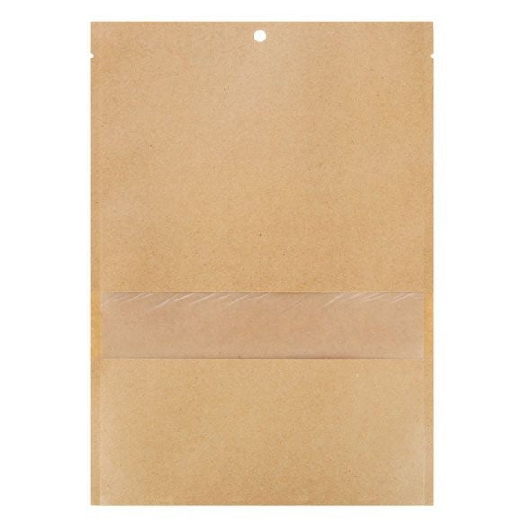 Kraft Bags Sealable 11.2x15.7cm with Window (100 pieces) [KHS46MW]