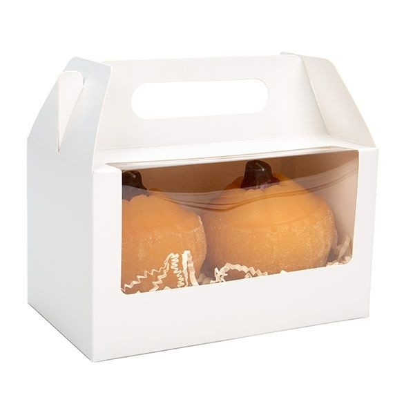 White Paper Handle Box 178x102x102 mm w/ Window 