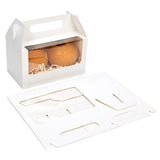 Papierboxen mit Griffen Weiß 178x102x102mm mit Sichtfenster - 25 Stk