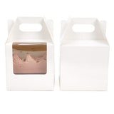 Papierboxen mit Griffen Weiß 102x102x102mm mit Sichtfenster - 25 Stk