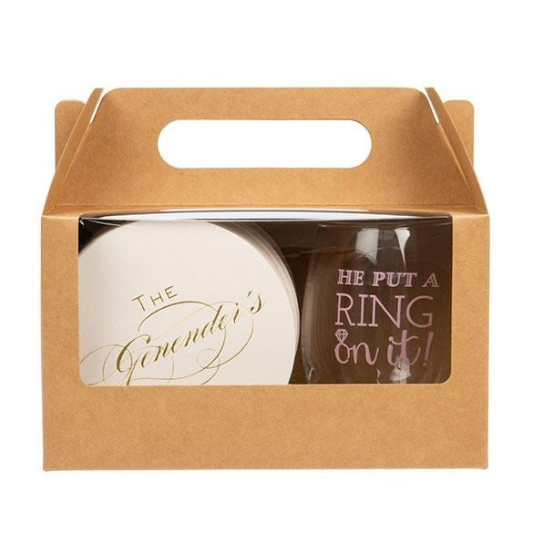 Pappschachteln mit Griffen Kraftpapier Braun 178x102x102mm - 25 Stk