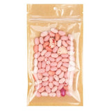 Druckverschlussbeutel Kraft/Transparent 102x165mm mit Einreißkerben - 100 Stk