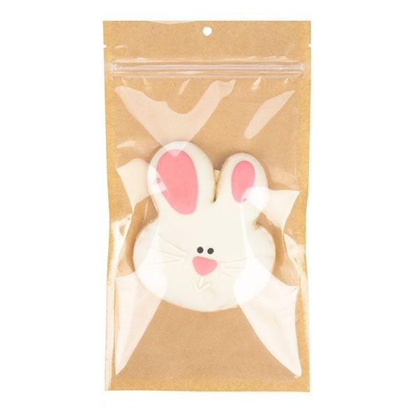 Druckverschlussbeutel Kraft/Transparent 127x208mm mit Einreißkerben - 100 Stk