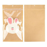 Druckverschlussbeutel Kraft/Transparent 127x208mm mit Einreißkerben - 100 Stk