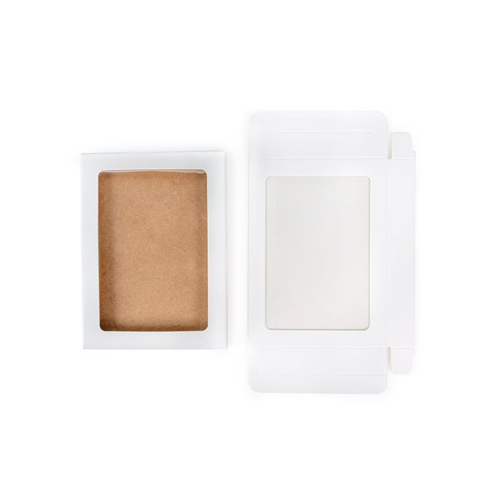 Pappschachteln mit Fenster 102x21x138mm | Weisß - 25 Stk