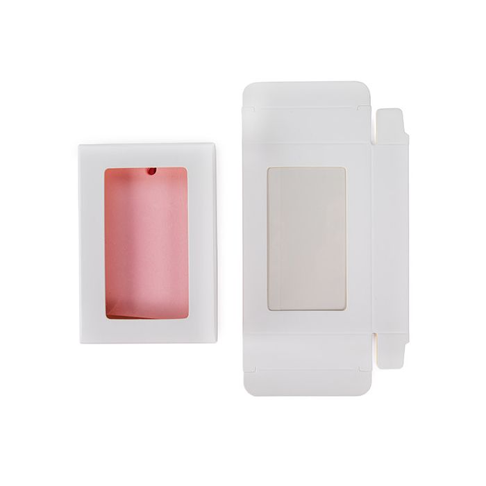 Pappschachteln mit Fenster 70x21x103mm | Weiß - 25 Stk