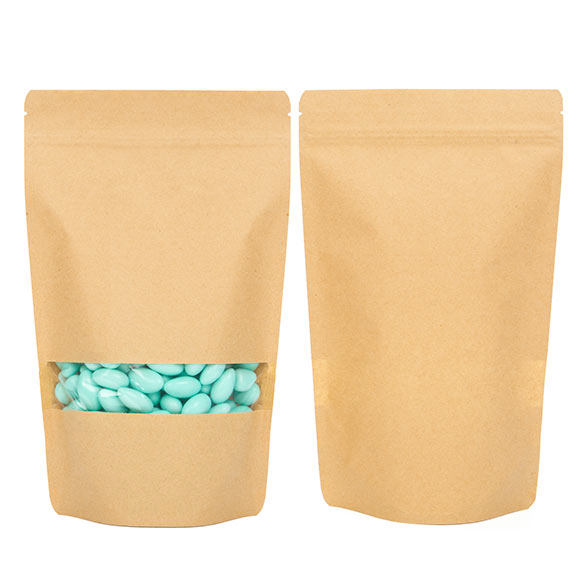 Standbodenbeutel Kraftpapier 170x90x285mm | 340 Gramm - 100 Stk