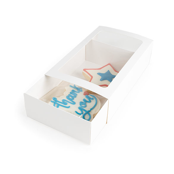 Weiße Papierschachtel 21x12,7x5,7cm - 25 Stück