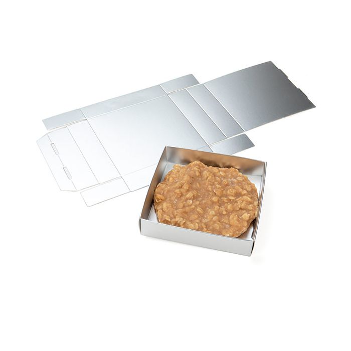 Silber Pappschachteln Boden 105x25x108mm - 25 Stk