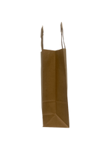 Öko Papiertragetaschen Braun 18x8x22cm (50 Stück) [PADB1822]