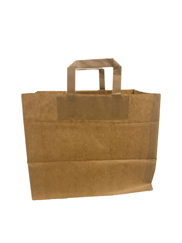 Eco Paper Shopping Bags Brown 320+120x410mm 