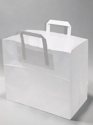 Eco Paper Shopping Bags White 220+100x280mm 