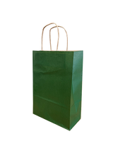 Paper Carry Bags Dk Green 220+100x310mm 