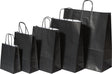 Paper Carry Bags Black 260+120x350mm 