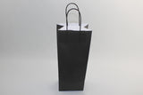 Papiertragetaschen für Flaschen Schwarz 140x80x390mm - 50 Stk