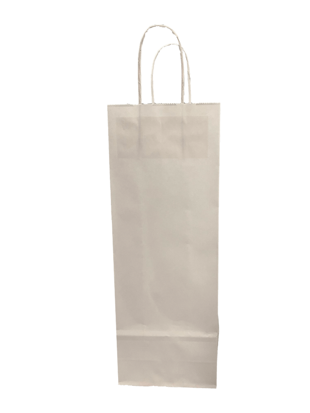 Paper Wine Gift Bags White 140x80x390mm 
