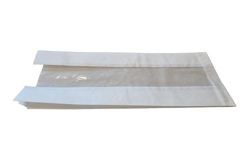 Side Gusset Bags with window, 200x90x380mm 40 g/m2 kraft 
