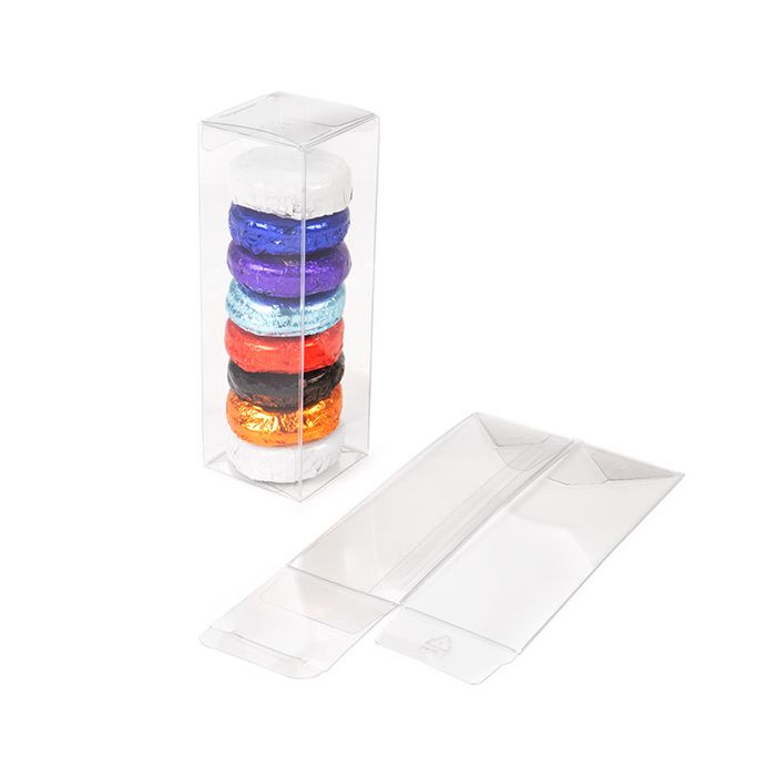 Recyceltes PET Kristallklare Schachtel 51x51x152mm | mit Pop & Lock Funktion - 25 Stk