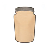 Mason Jar Shaped Pouch Kraft 130x76x206 mm 