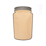 Mason Jar Shaped Pouch Kraft 152x79x254 mm 