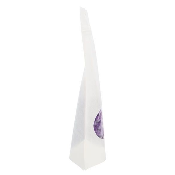 Öko Standbodenbeutel Kraft/Bioplastik Weiß 130x79x206mm | 113 Gramm - 100 Stk