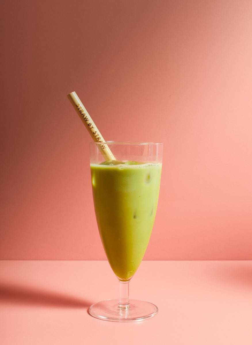 Öko-Strohhalme von Stroh, Becher 140mm x Ø 3-6mm - 250 Stk