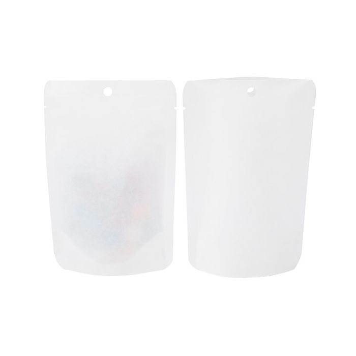 Standbodenbeutel Kraftpapier Weiß Umweltfreundlich 102x60x152 mm - 100 Stk