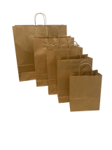 Papiertragetaschen Braun 260x120x350mm - 50 Stk