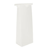 Blockbodenbeutel Tin Tie Verschlus Weiß 108x64x267mm - 100 Stk