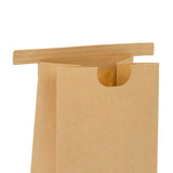 Blockbodenbeutel Tin Tie Verschluss Braun 86x64x197mm - 100 Stk