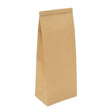 Block bottom Bags Tin Tie Closure Brown 86x64x197mm 