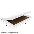 Shipping cartons 380x250x29mm White 