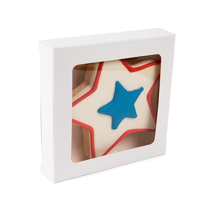 Pappschachteln mit Fenster 105x22x105mm | Weiß - 25 Stk