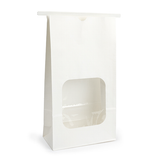 Blockbodenbeutel Weiß 15,2x7x26,7cm - 100 Stück