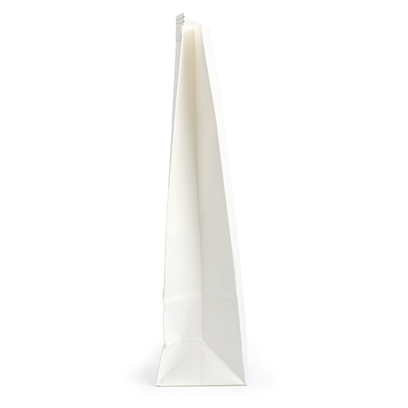 Blockbodenbeutel Weiß 15,2x7x26,7cm - 100 Stück
