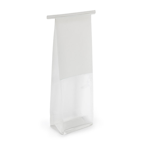 Blockbodenbeutel Weiß 8,9x6,4x25,4cm - 100 Stück