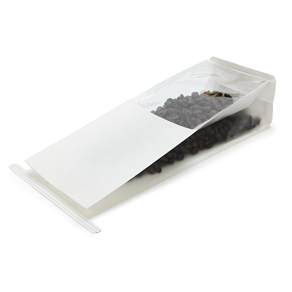Blockbodenbeutel Weiß 8,9x6,4x25,4cm - 100 Stück