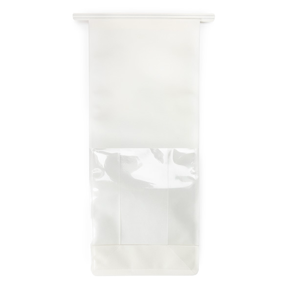 Blockbodenbeutel Weiß 12,7x7,6x30,5cm - 100 Stück